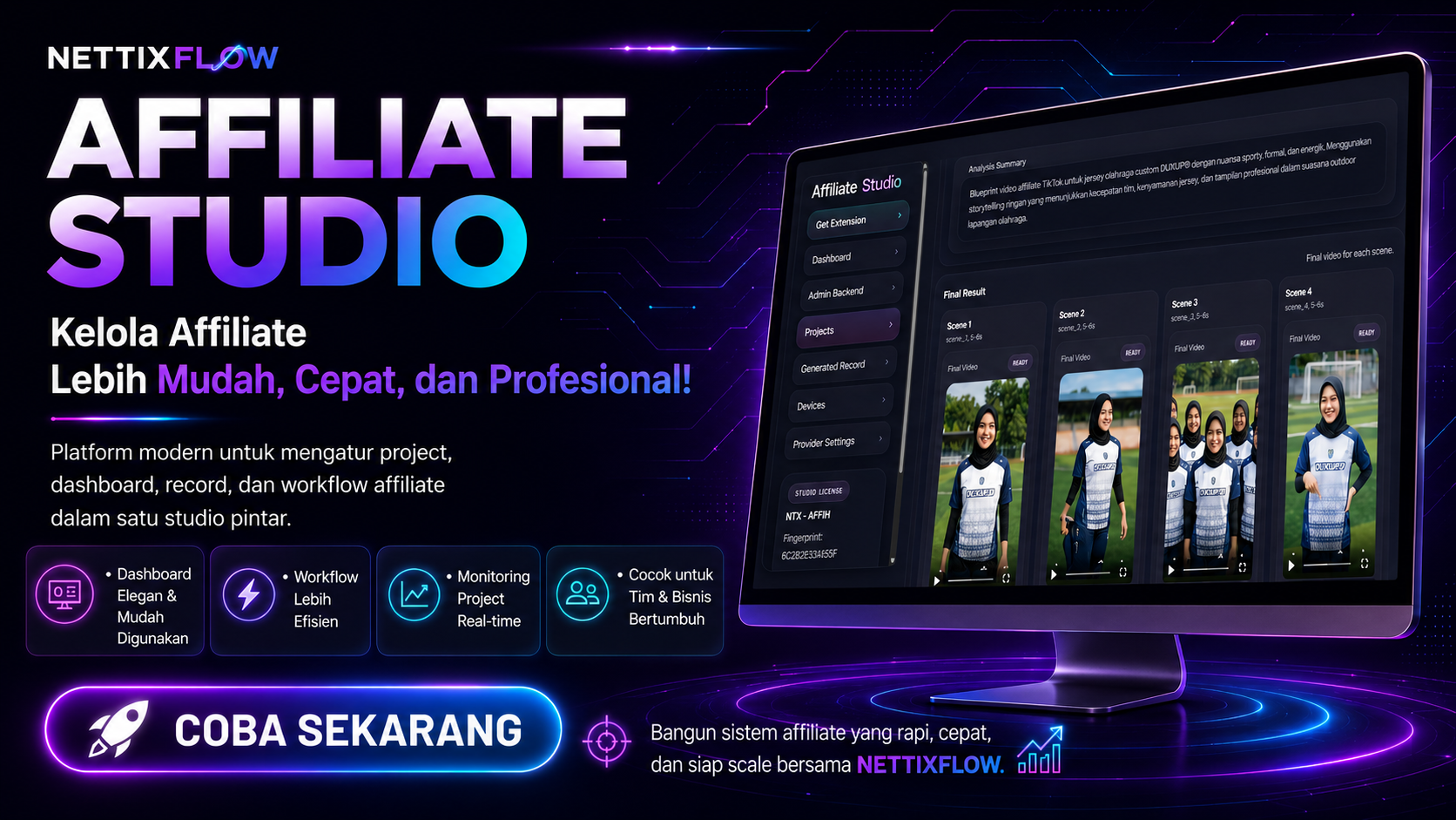 NettixFlow Affiliate Studio 1 Month