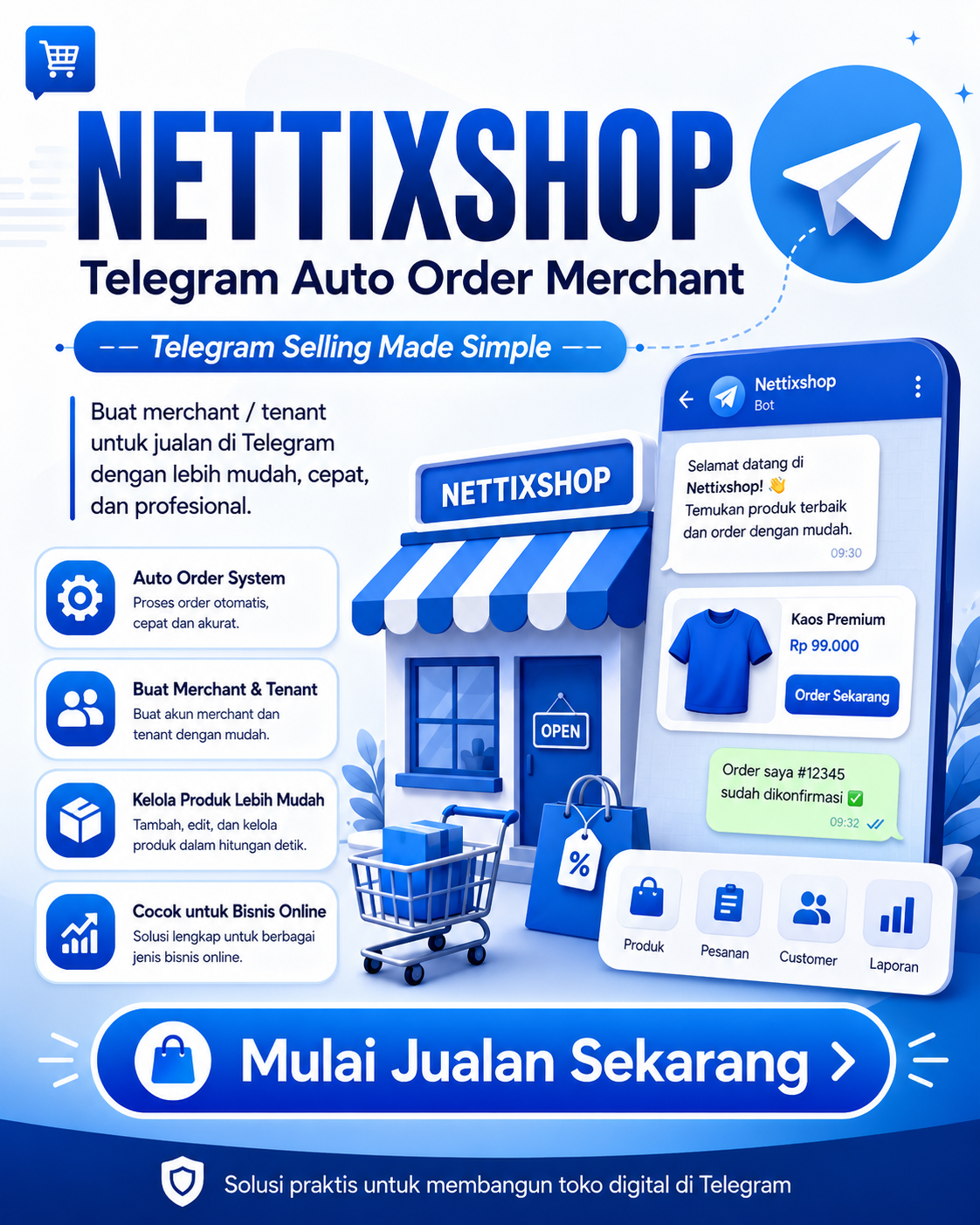 NettixShop : Telegram Auto Order Merchant 6 Month